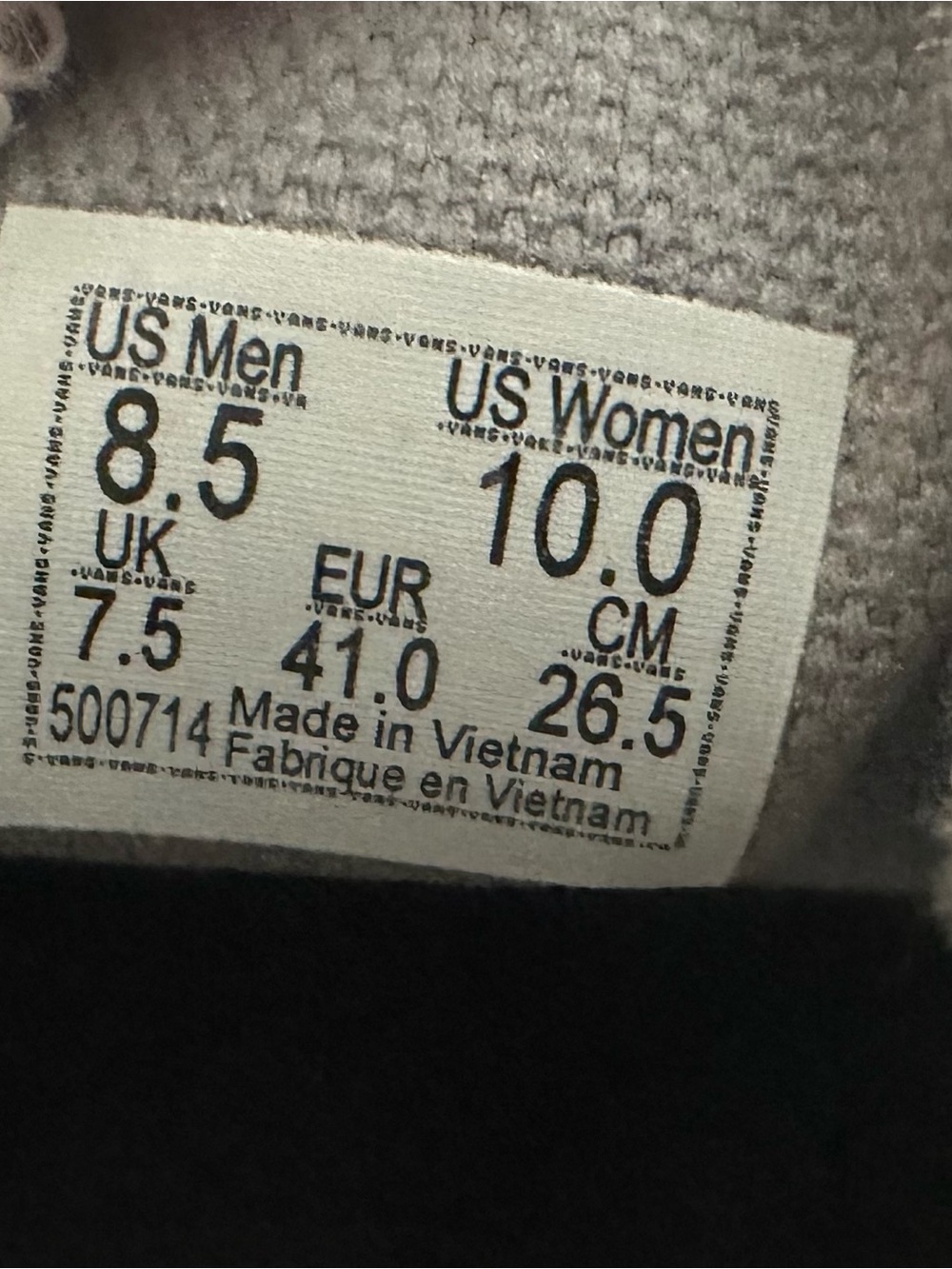 Vans Gray Canvas Slip-On Sneakers - Picture 3 of 5